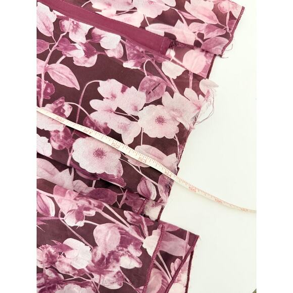 Lulu's burgundy floral pleated maxi dress - size small - Picture 6 of 9